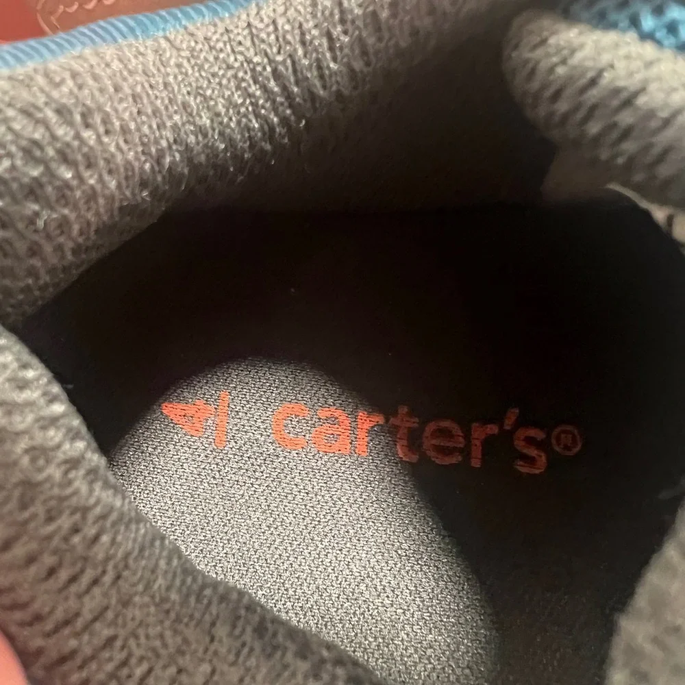Carter's Mercury Toddler Sneakers Gray Orange Recycled Materials Athletic Size 4
